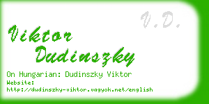 viktor dudinszky business card